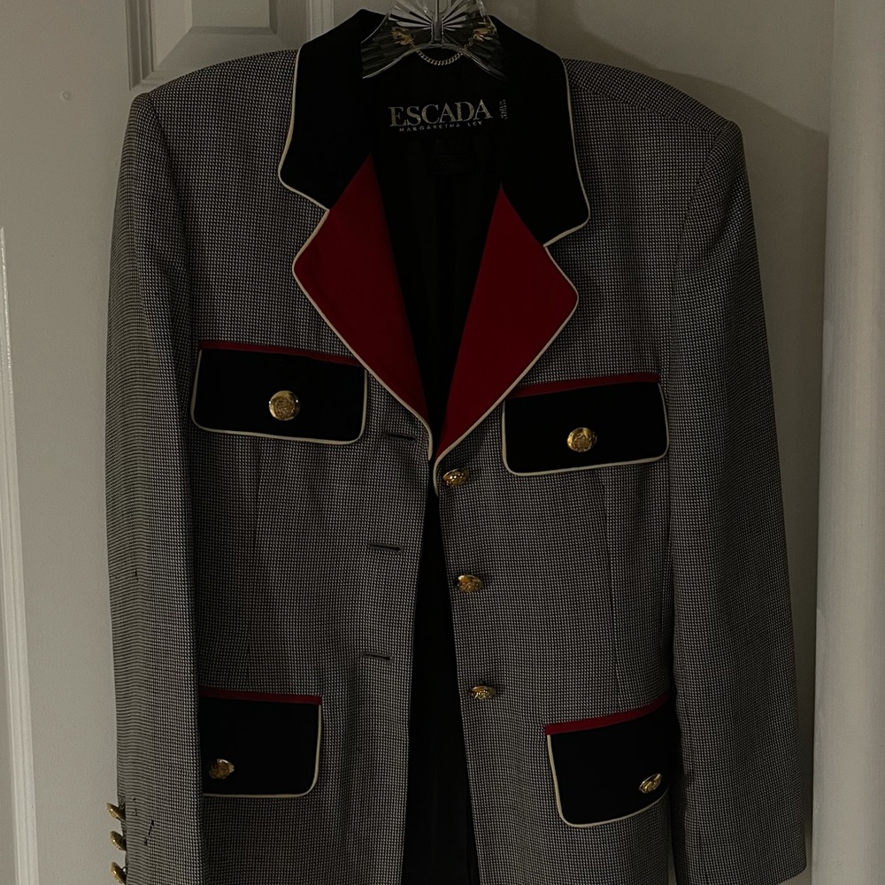 Escada Margaretha Ley plaid Blazer